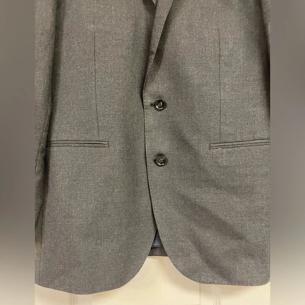 J Crew Mens Ludlow slim fit Suit Blazer Jacket Gray Italian Super 120’s Wool 42R